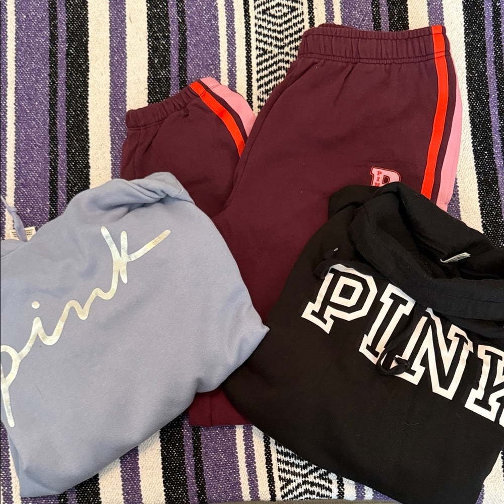 PINK Victoria's Secret 3 pc bundle size L/XL- EC